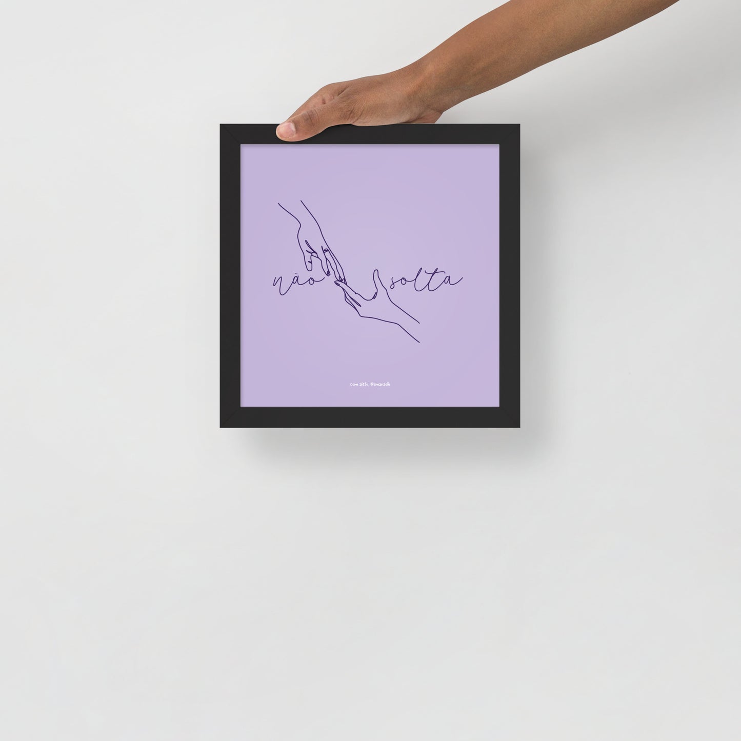 não solta #violeta | pôster com moldura
