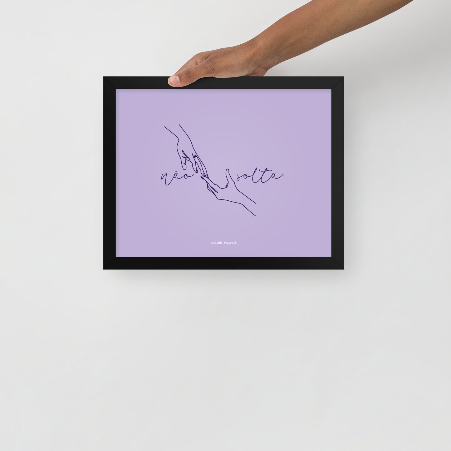não solta #violeta | pôster com moldura