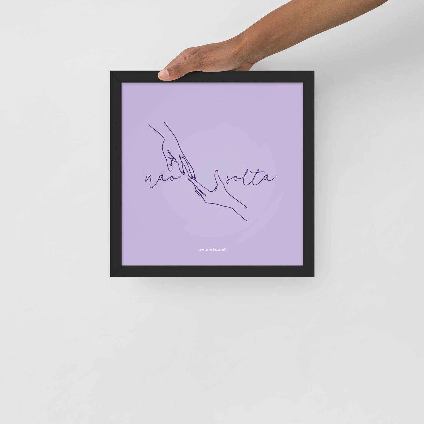 não solta #violeta | pôster com moldura