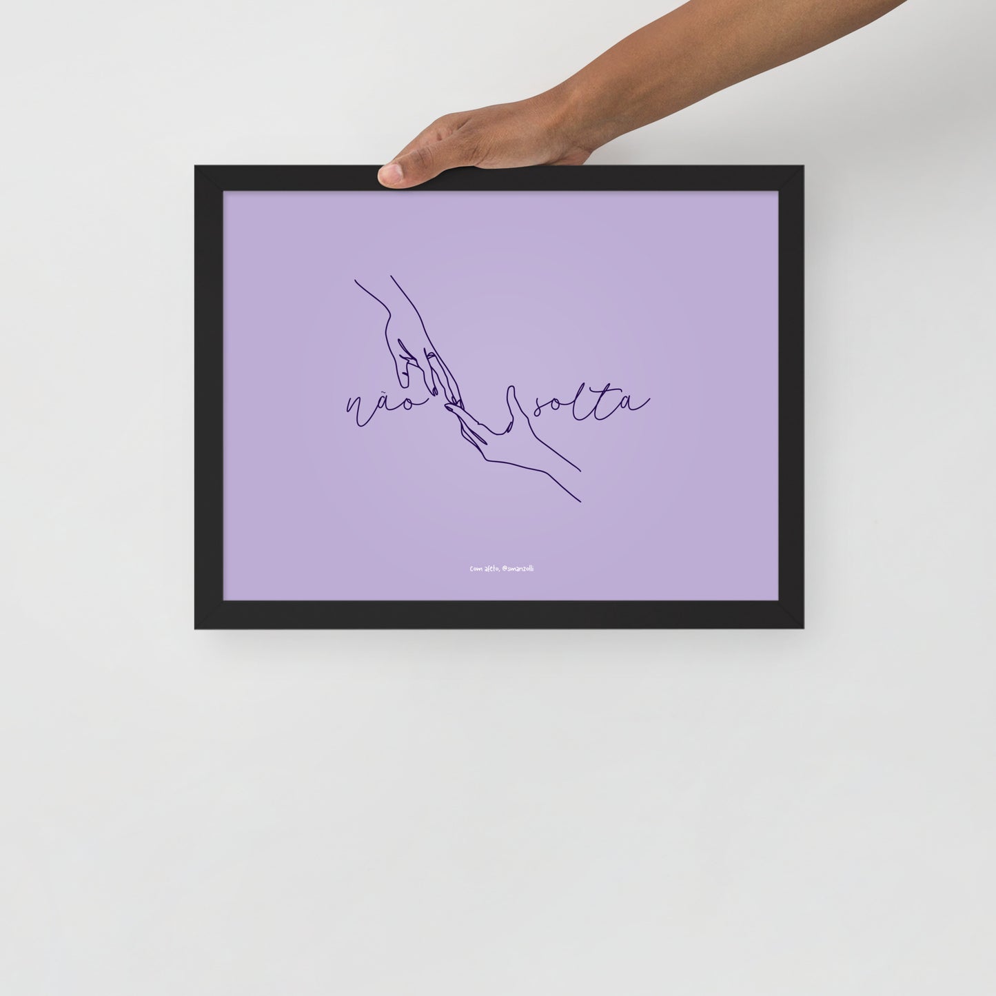 não solta #violeta | pôster com moldura