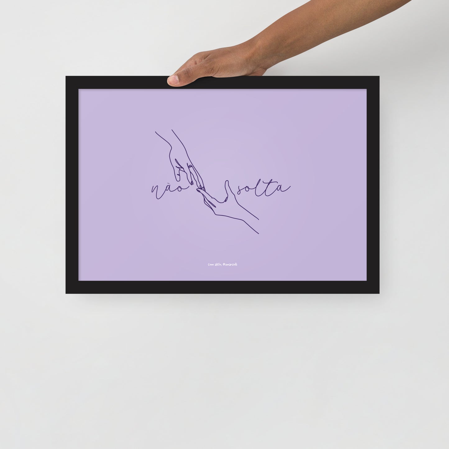 não solta #violeta | pôster com moldura