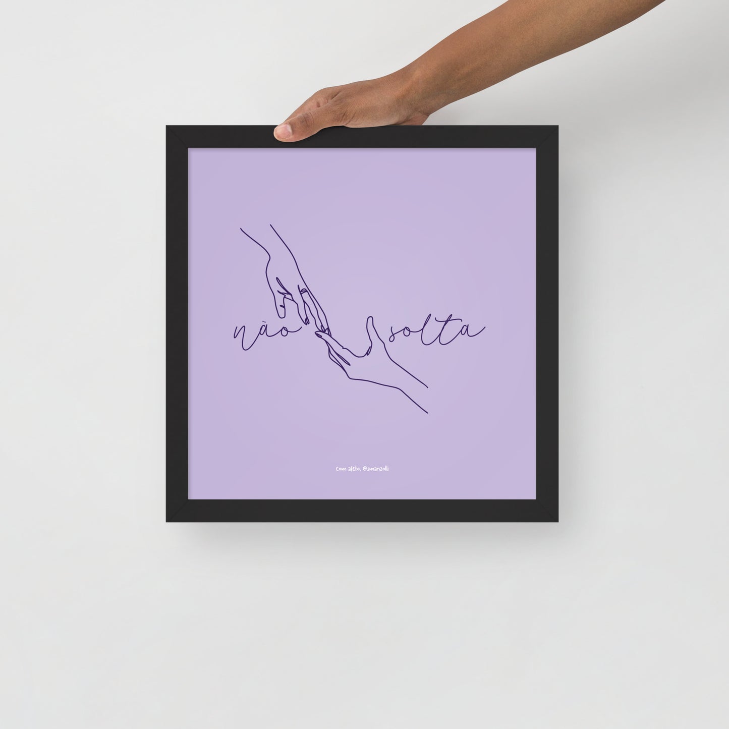 não solta #violeta | pôster com moldura
