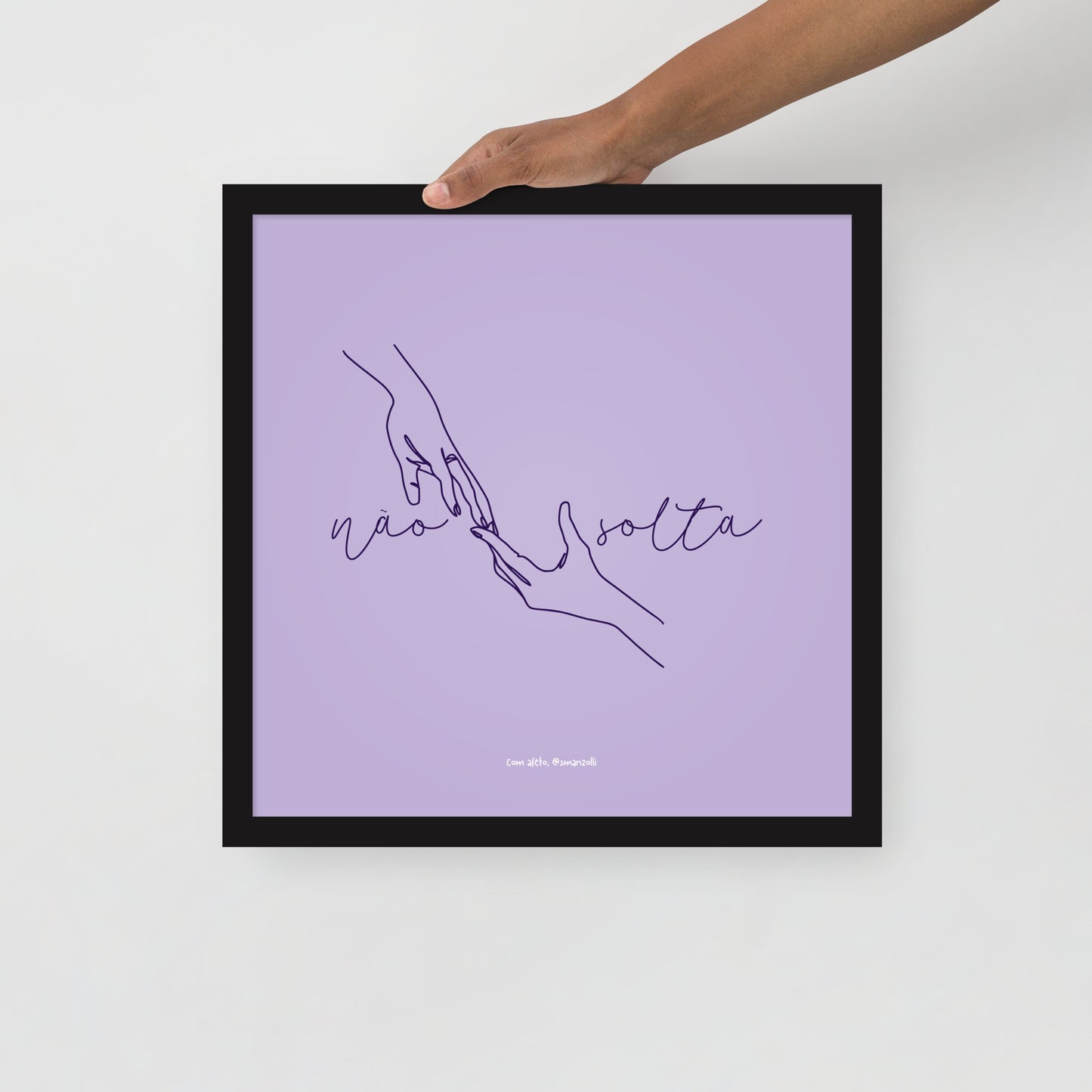 não solta #violeta | pôster com moldura