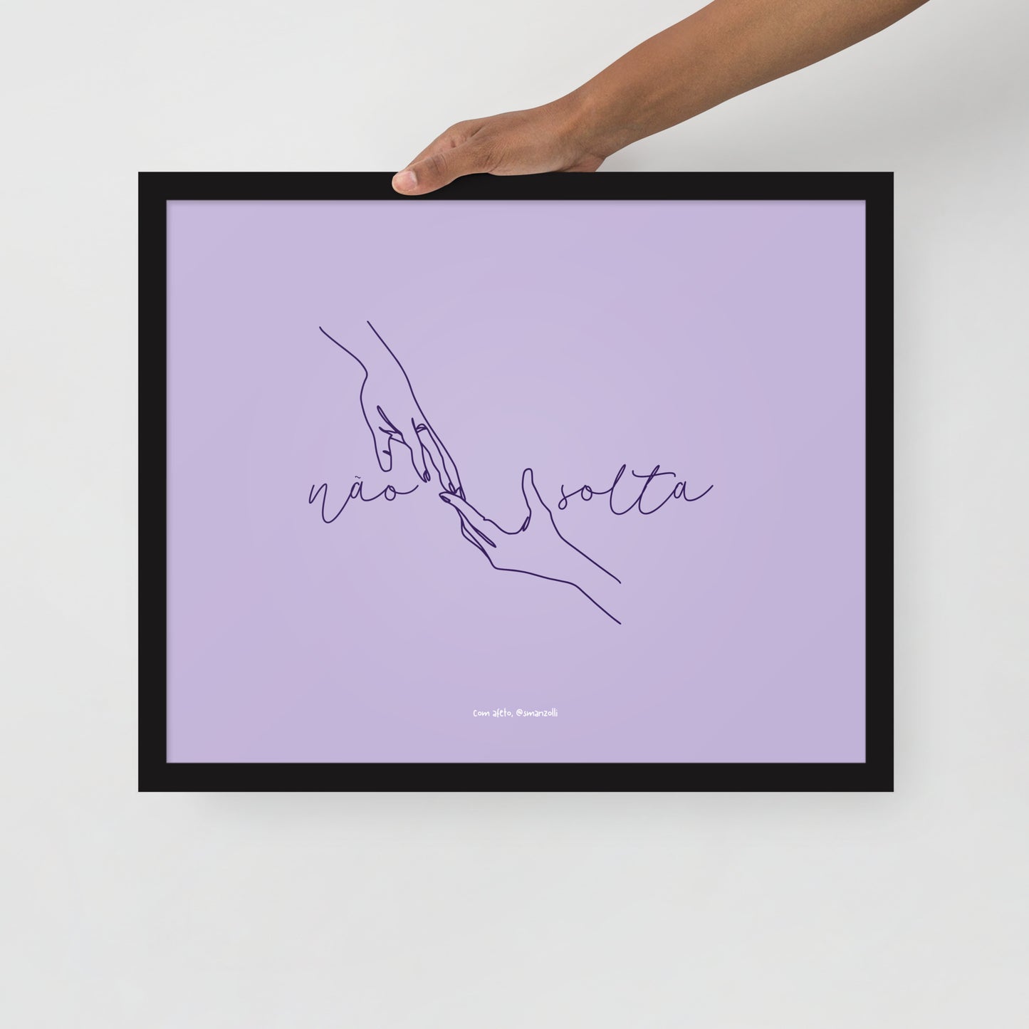 não solta #violeta | pôster com moldura
