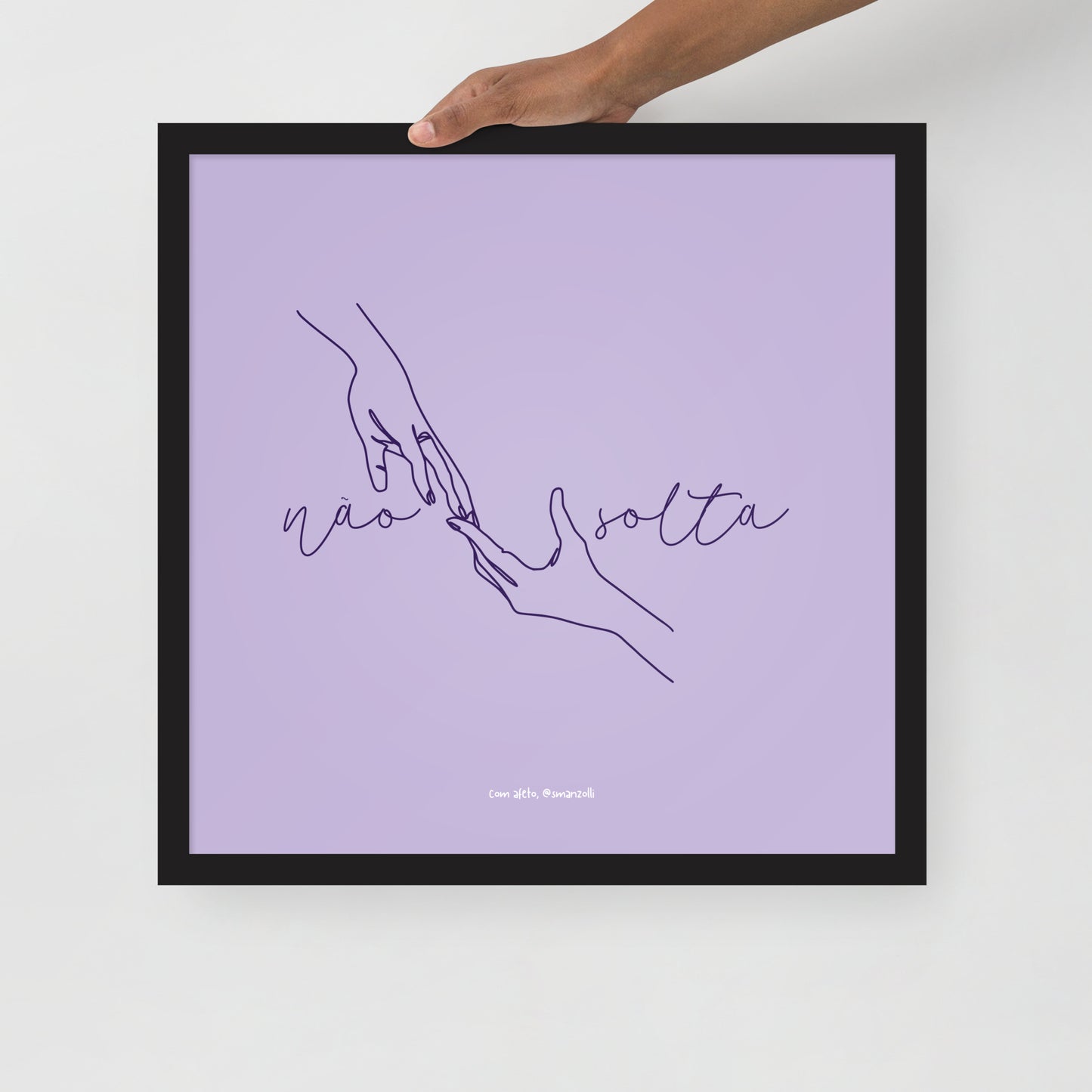 não solta #violeta | pôster com moldura
