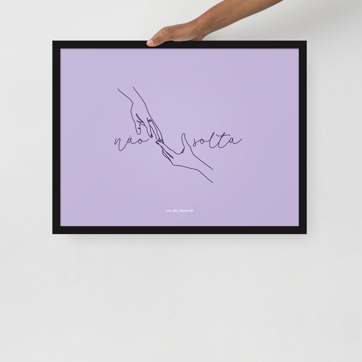 não solta #violeta | pôster com moldura