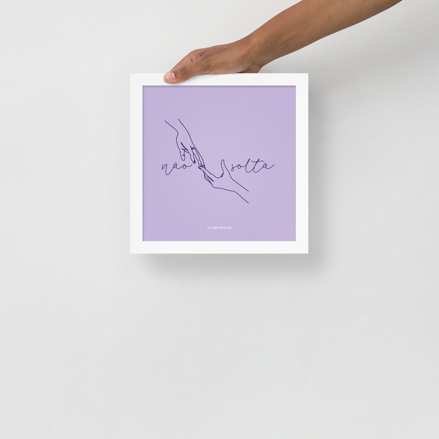 não solta #violeta | pôster com moldura