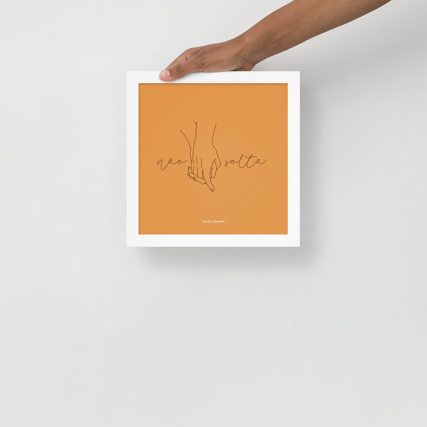não solta #amarelo | pôster com moldura