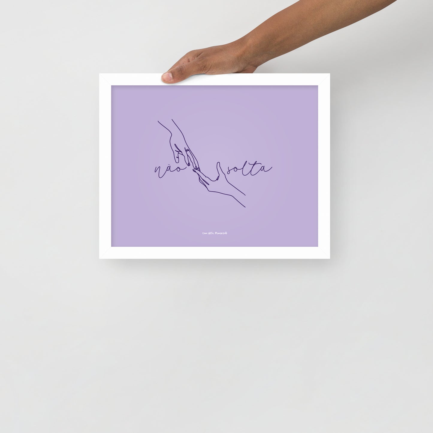 não solta #violeta | pôster com moldura