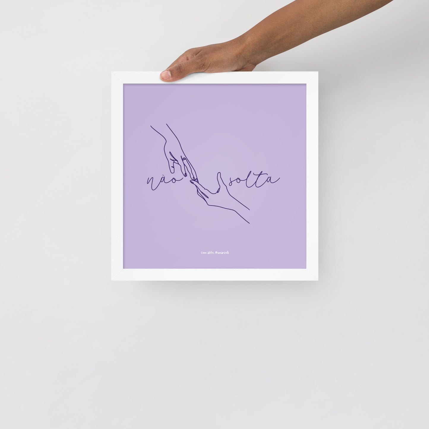 não solta #violeta | pôster com moldura