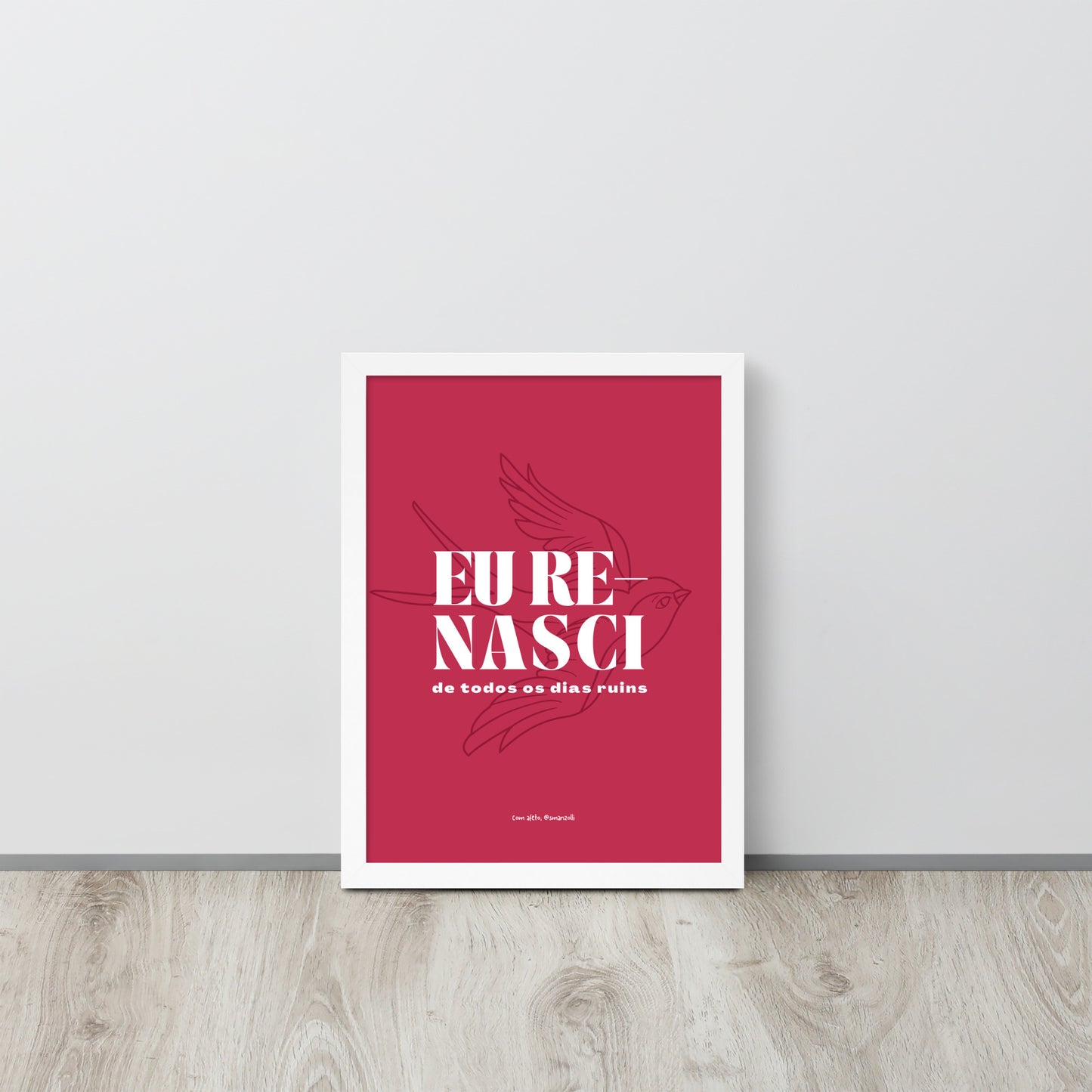 eu renasci | pôster com moldura