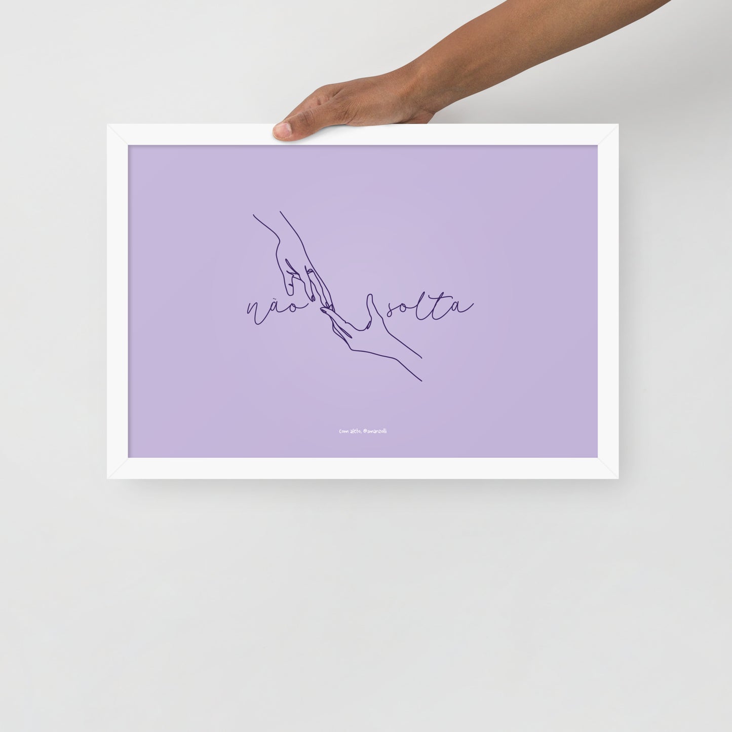 não solta #violeta | pôster com moldura