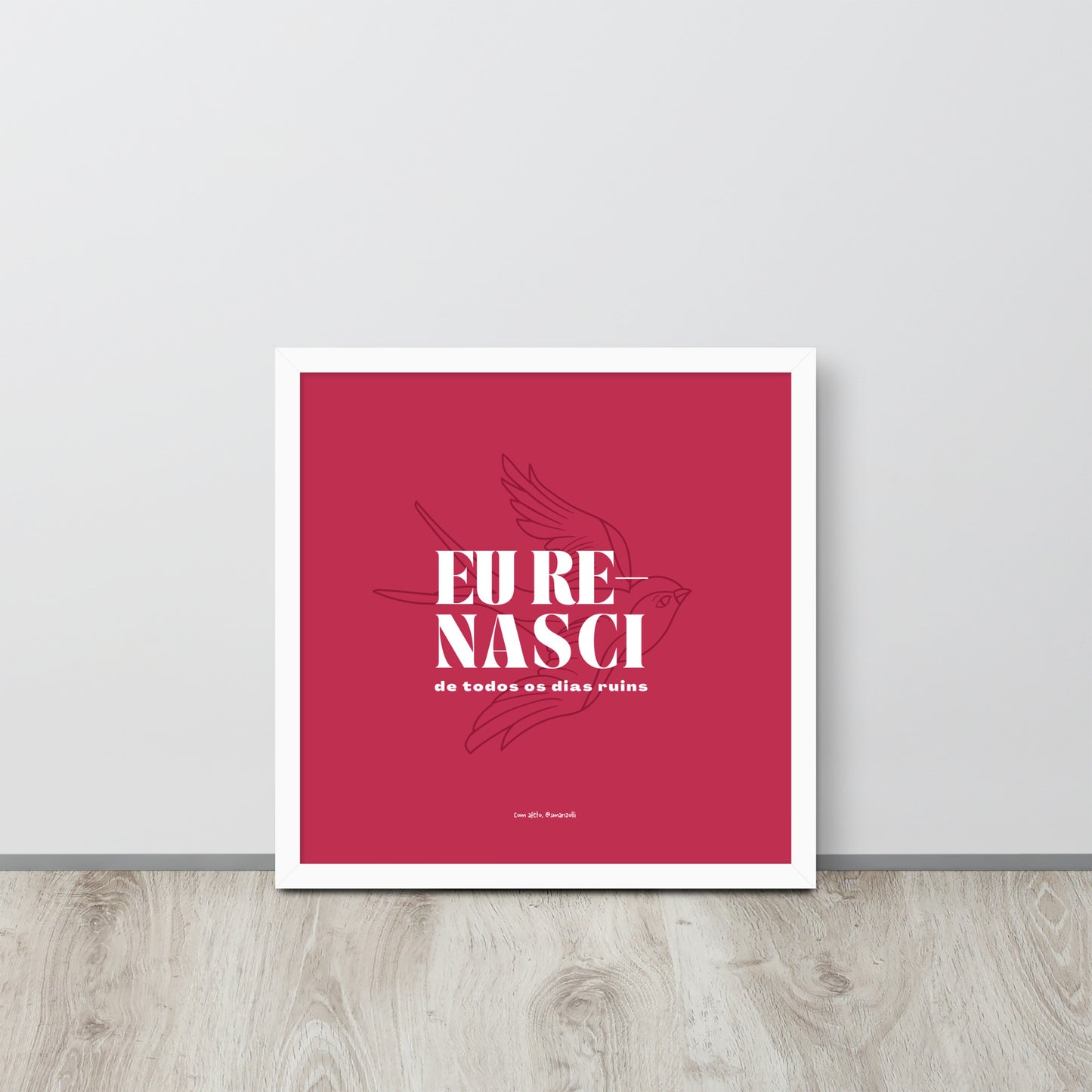 eu renasci | pôster com moldura