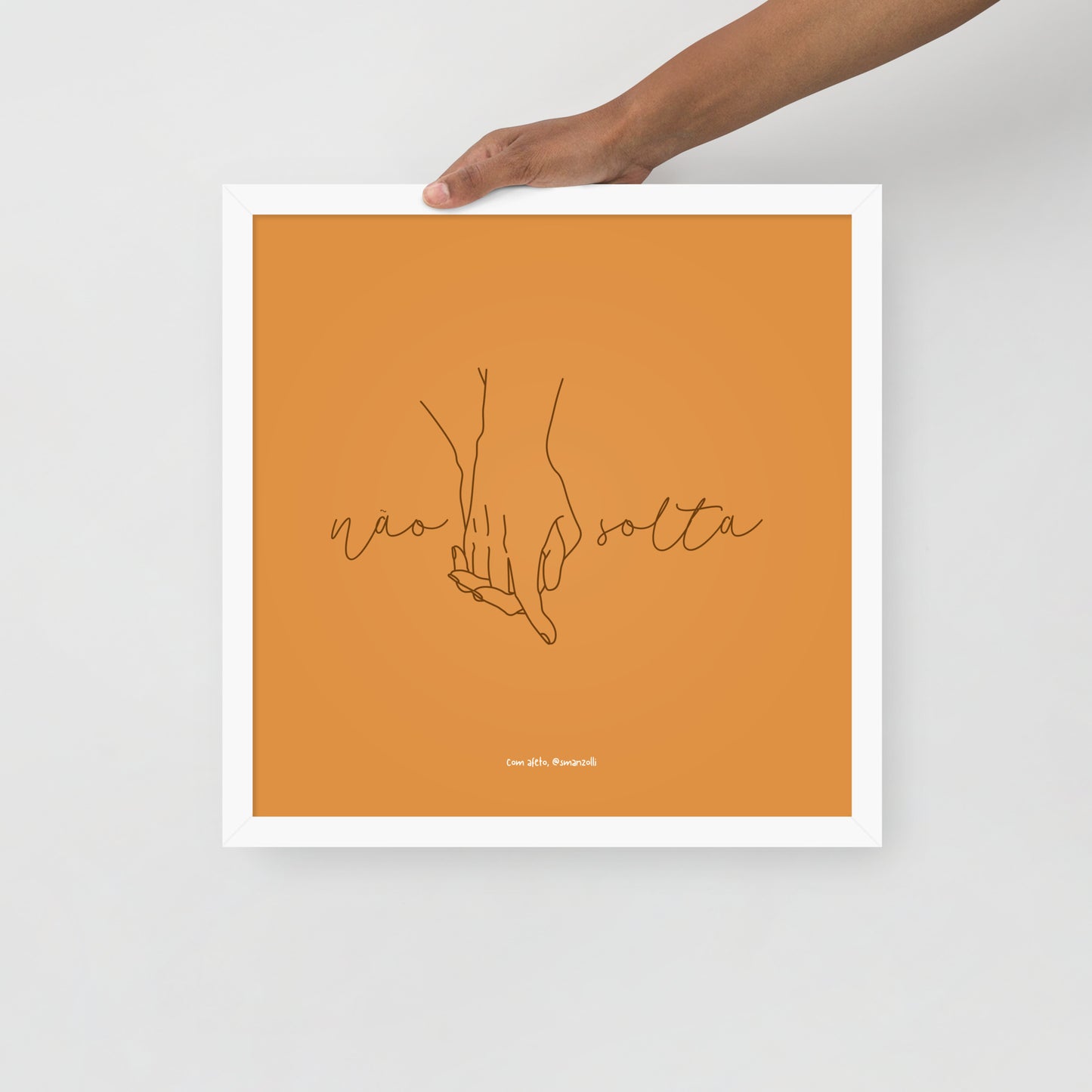 não solta #amarelo | pôster com moldura
