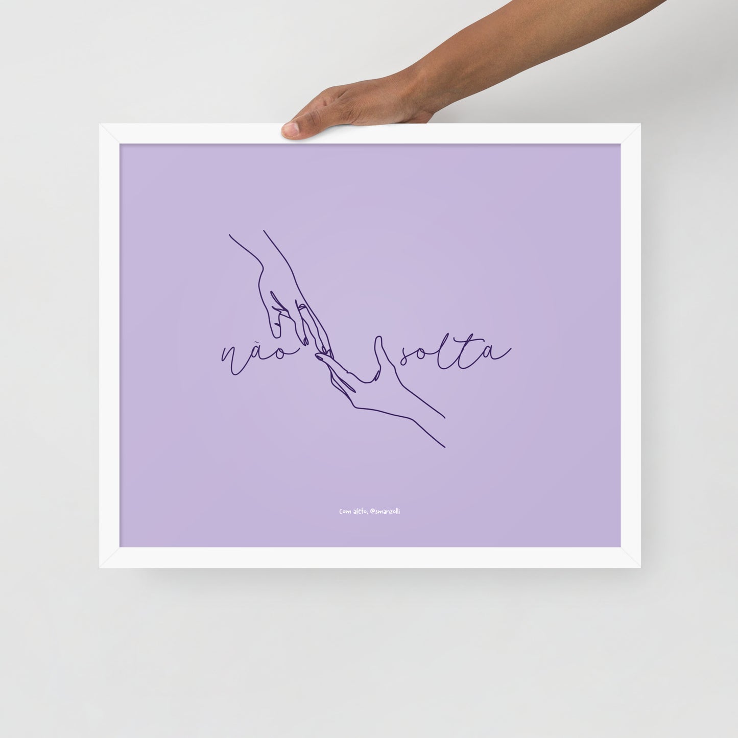 não solta #violeta | pôster com moldura
