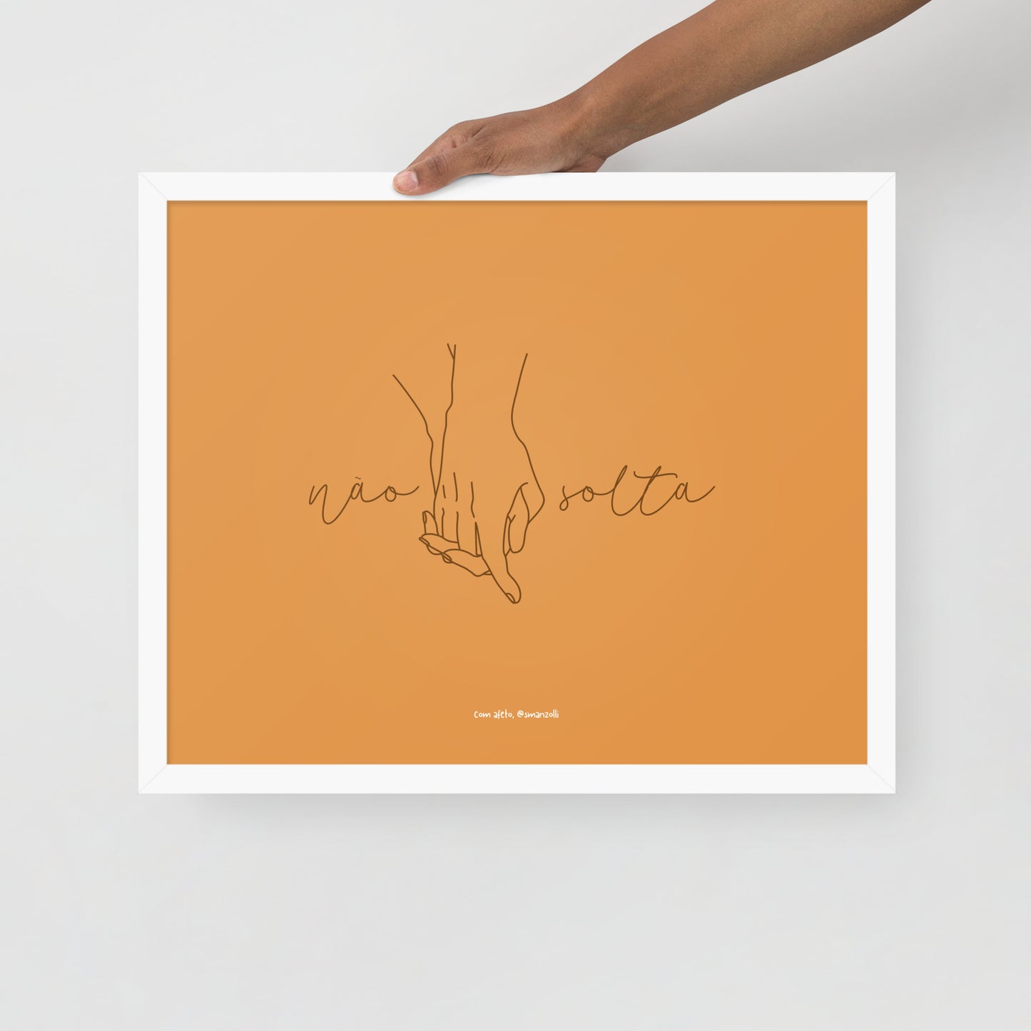 não solta #amarelo | pôster com moldura