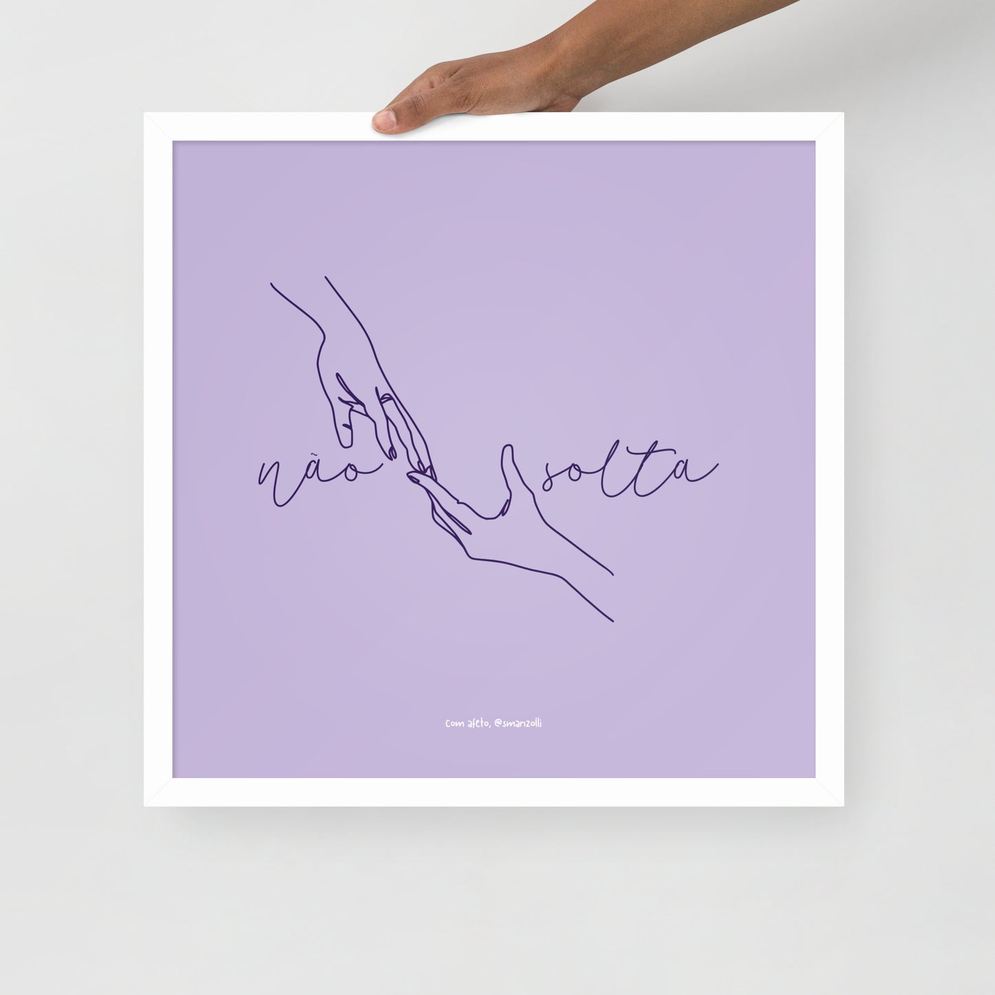 não solta #violeta | pôster com moldura