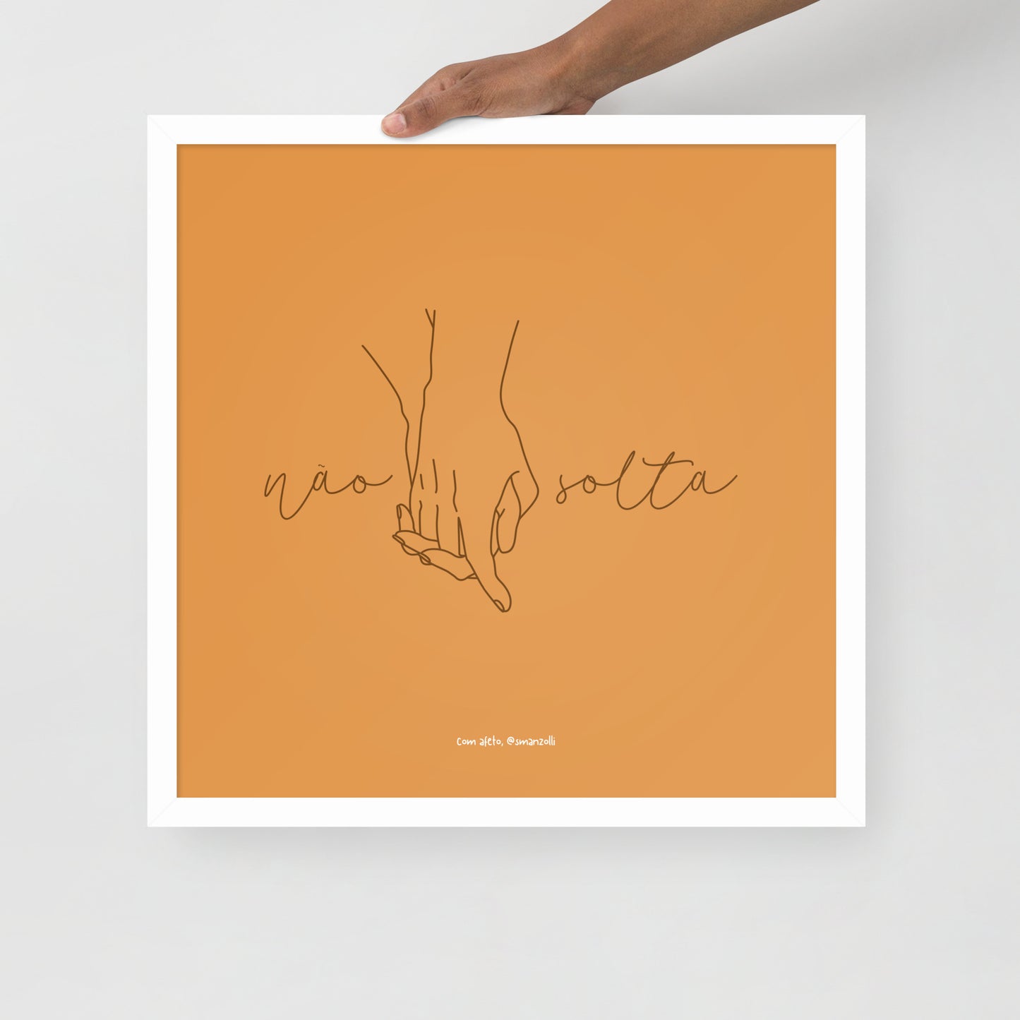 não solta #amarelo | pôster com moldura