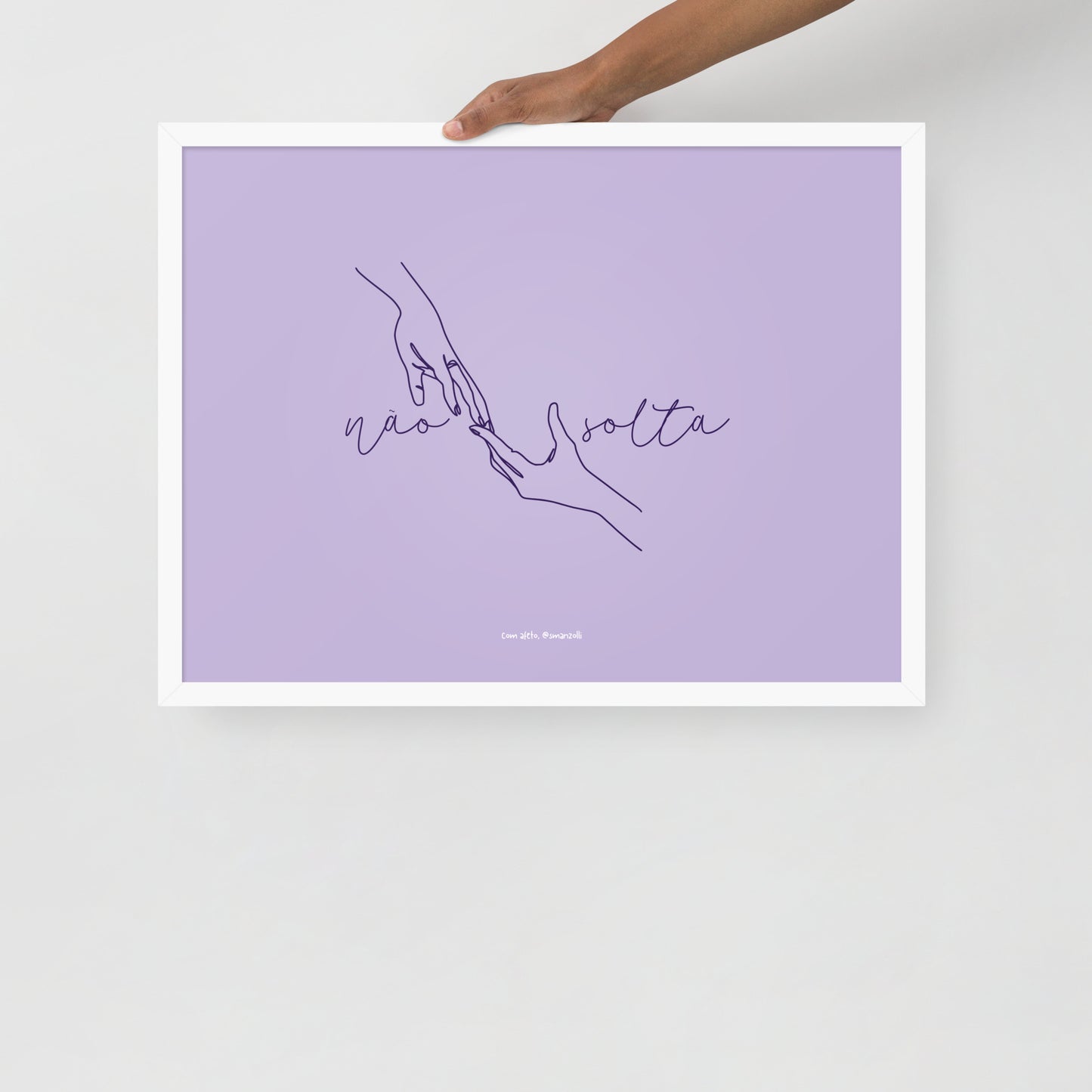 não solta #violeta | pôster com moldura