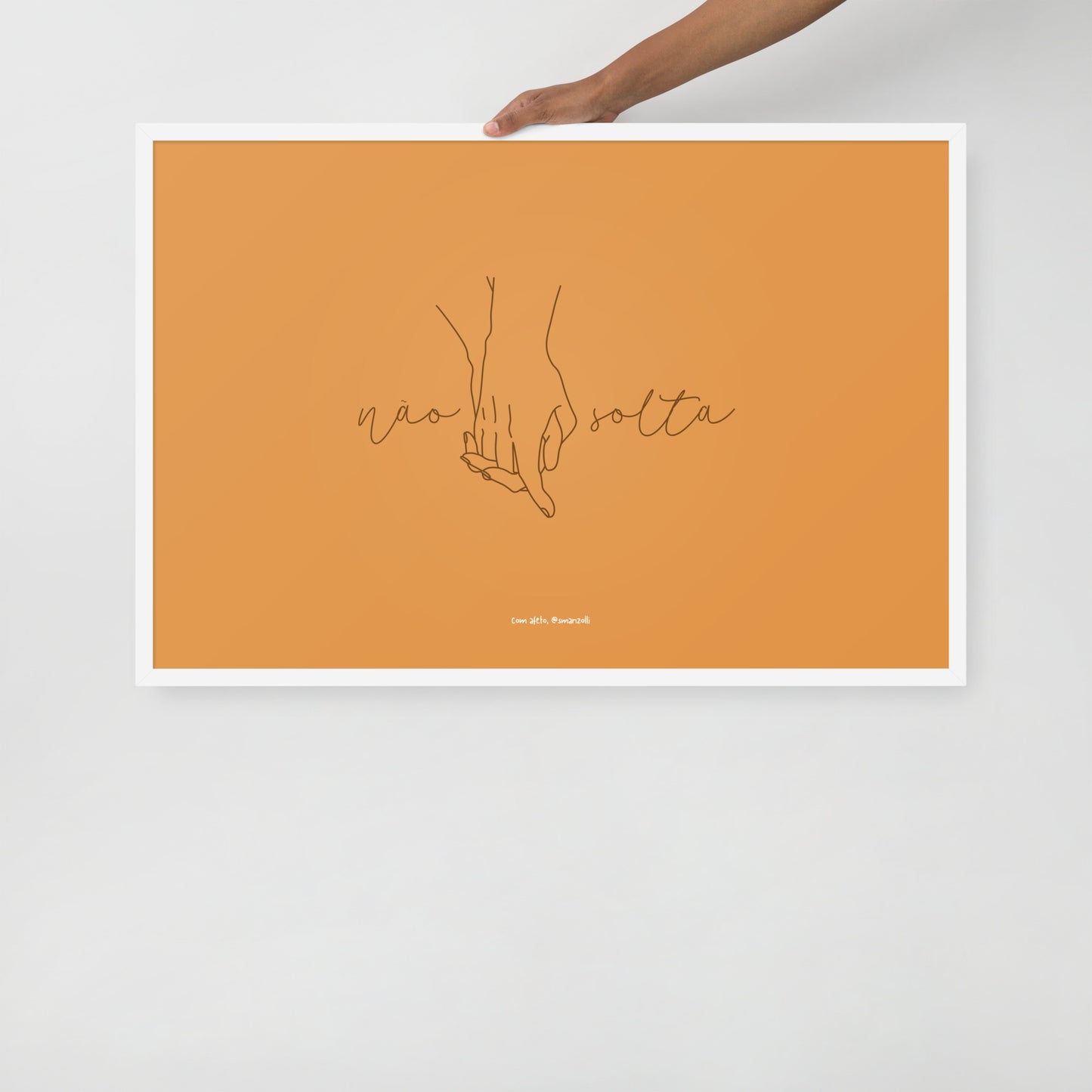 não solta #amarelo | pôster com moldura