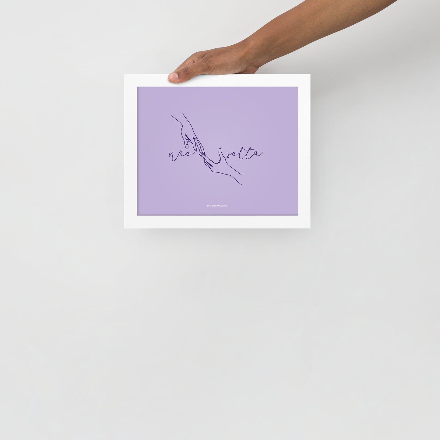 não solta #violeta | pôster com moldura