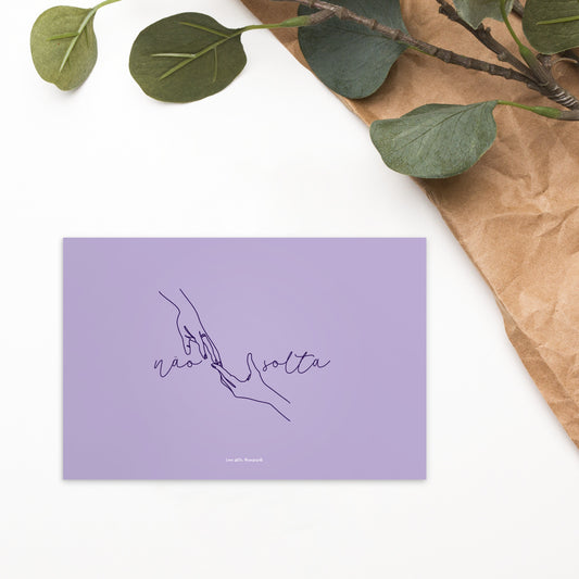 não solta #violeta | cartão postal